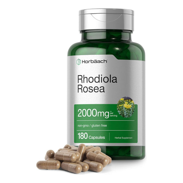 Cápsulas Rhodiola Rosea 2000mg Horbaach Suplemento Energético Natural