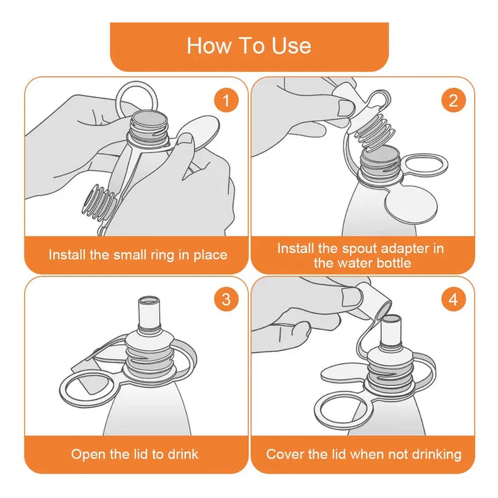 Tapa De Botella De Agua Para Bebés Adaptador Silicona Boquil - Imagen 6