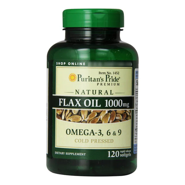 Aceite De Lino Premium 1000 Mg Omega 3 6 9 Cápsulas Blandas