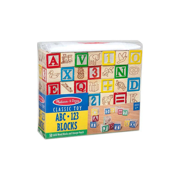 Set Cubitos De Madera Letras Y Números Melissa & Doug 50 Piezas Creatividad y Aprendizaje