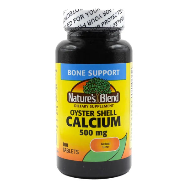 Calcio De Concha De Ostra 500 Mg 100 Tabletas Nutrientes Naturales