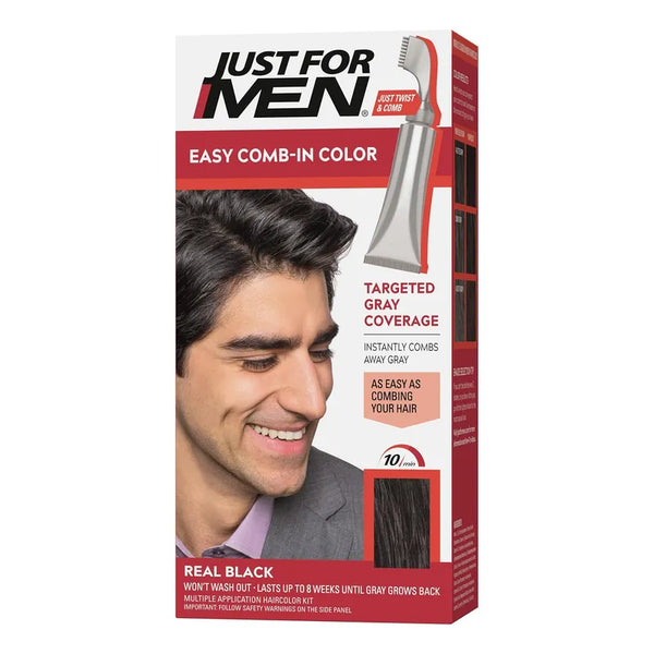 Tinte Masculino Just For Men Color Negro Real Facil Aplicacion