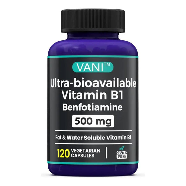 Benfotiamina 500 Mg Con B1 120 Capsulas Accion Rapida Sin Gluten