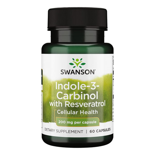 Suplemento Swanson Indol3Carbinol Resveratrol 200 Mg 60 Cápsulas