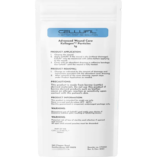 Cellufil Partículas De Colágeno Bovino 100 No Hidrolizado Cuida Heridas