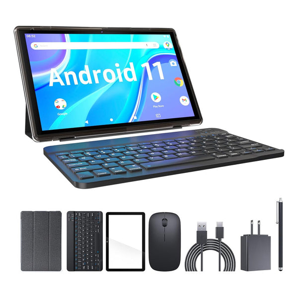 Tablet 10 Pulgadas 2 En 1 Portátil Mouse Teclado Batería 6000mAh