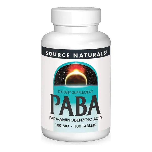 Acido Paraaminobenzoico 100mg 100 Tabletas Source Naturals Suplemento Natural Puro