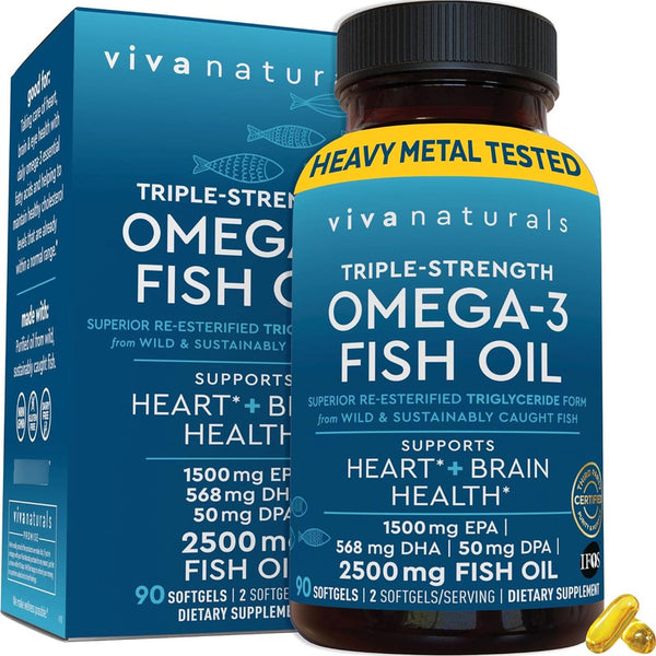 Omega 3 Aceite De Pescado 2200mg Triple Fuerza Saludable