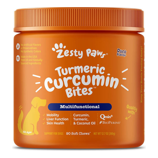 Suplemento Curcumina Para Perros Movilidad De 90 U Zesty Paws