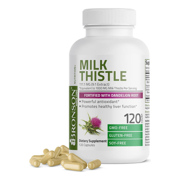 Cardo De Leche 1000 Mg Silimarina Salud Hepatica 120 Capsulas
