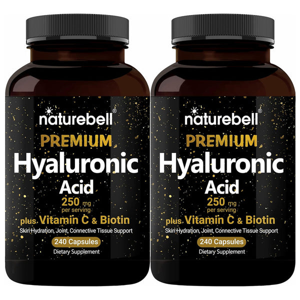 Acido Hialuronico NatureBell Vitamina C Biotina Suplemento 400 Capsulas