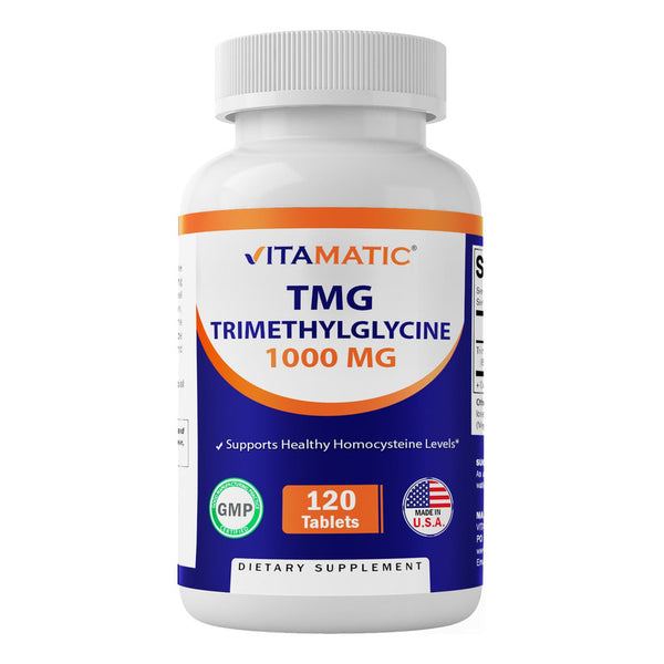 Trimetilglicina 1000mg 120 Tabletas Promueve Salud Cardiovascular