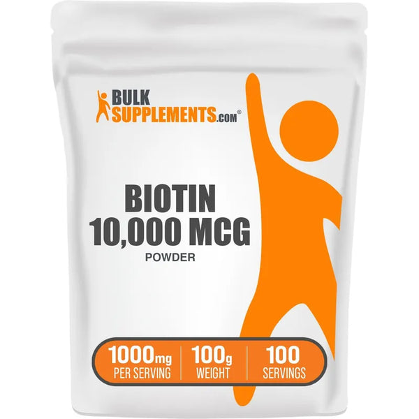 Biotin En Polvo 10000mcg Vitaminas Para Cabello Piel Y Uñas