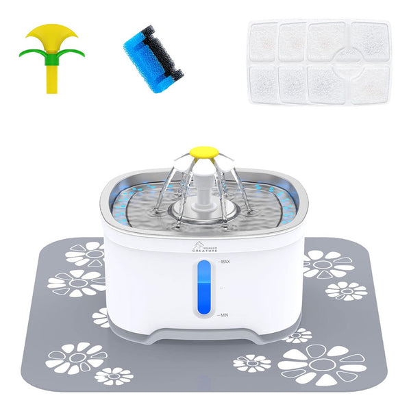 Fuente De Agua Gatos Acero Inoxidable Con Indicador Led 25 L