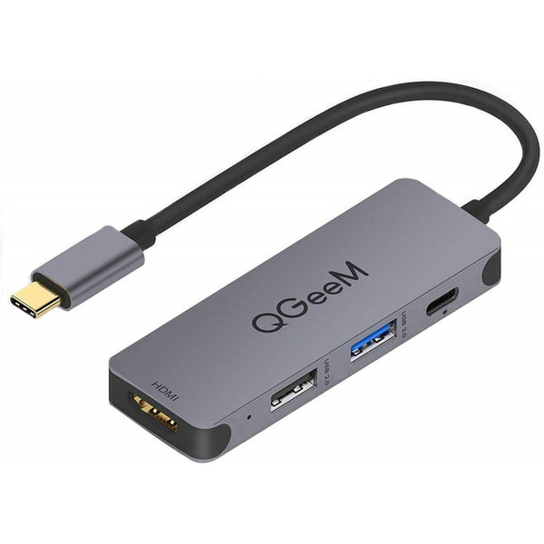 Adaptador Usb Tipo C Hdmi 4k Multipuertos Hub Usb 3.0 4 En 1