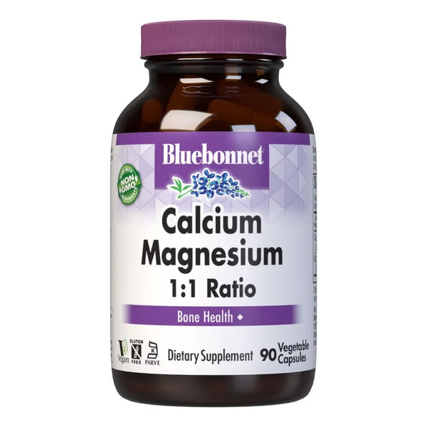 Cápsulas Vegetarianas De Calcio Y Magnesio Bluebonnet Salud Ósea Integral