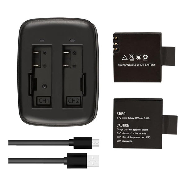 Cargador Akaso V50 Elite Baterías Recargables Cámara Acción Ahorra Tiempo