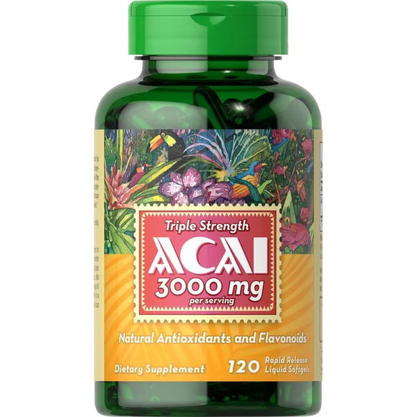 Capsulas Triple Fuerza De Acai 75 Mg Antioxidantes Flavonoid
