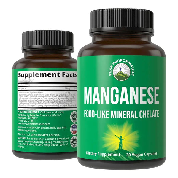 Cápsulas Minerales Queladas De Manganeso De Alta Calidad Para Salud Óptima