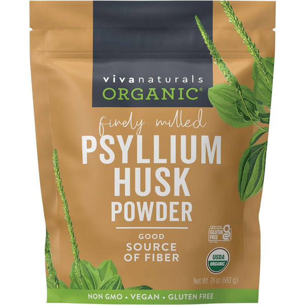 Cascara De Psyllium Polvo Organico Viva Naturals Fibra Saludable