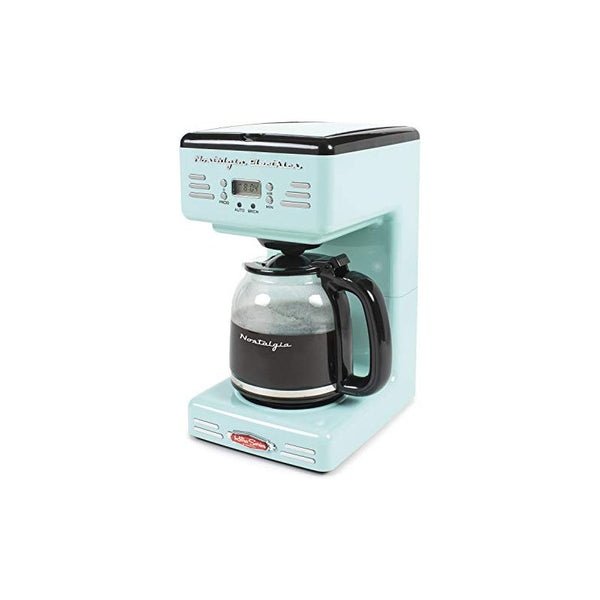 Cafetera Nostalgia Retro 12 Tazas Con Pantalla Led Programable