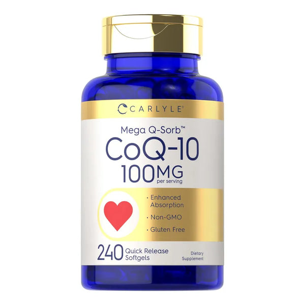 Coenzima Q10 Mega Qsorb 100mg 240 Capsulas Con Extracto De Pimienta