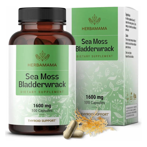 Capsulas De Musgo Marino Irlandes Herbamama 1600 Mg Vegano