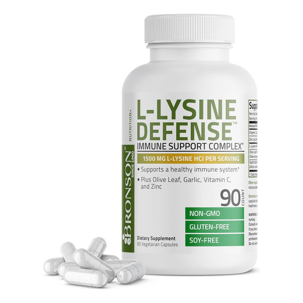 Bronson L-Lisina Defense Complejo Inmunológico Sin OMG 90 Caps