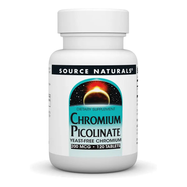Tabletas De Picolinato De Cromo 200 Mcg 120 Unidades Suplemento Saludeno