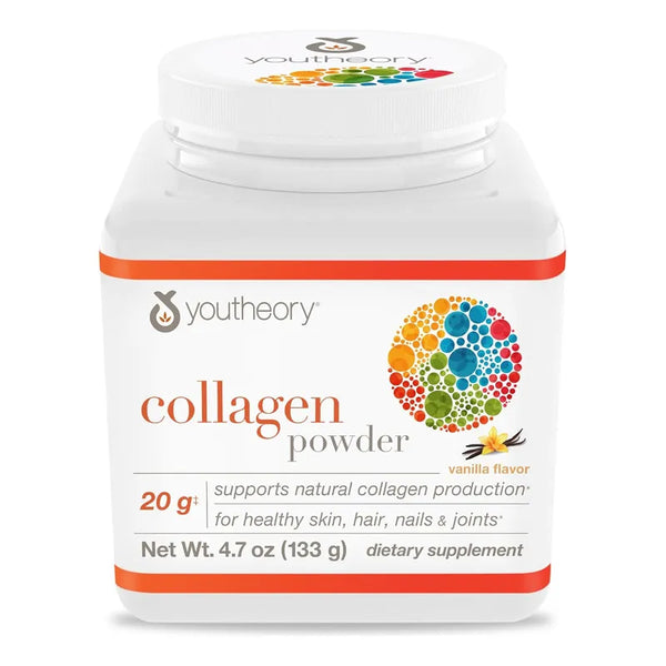 Colageno Hidrolizado En Polvo Sabor Vainilla 133g Con Biotina