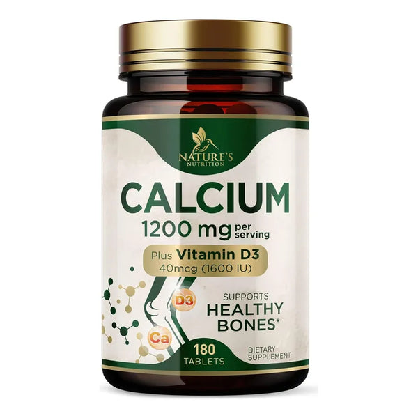 Calcio 1200 Mg Con Vitamina D3 Para Huesos Fuertes Y Dientes Saludables