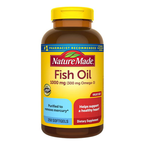 Aceite Pescado Omega 3 Suplemento 1000 Mg Cápsulas Saludable