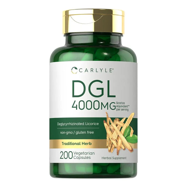 Cápsulas De Regaliz Deglicirricinado Carlyle Suplemento Vegetariano 4000 Mg
