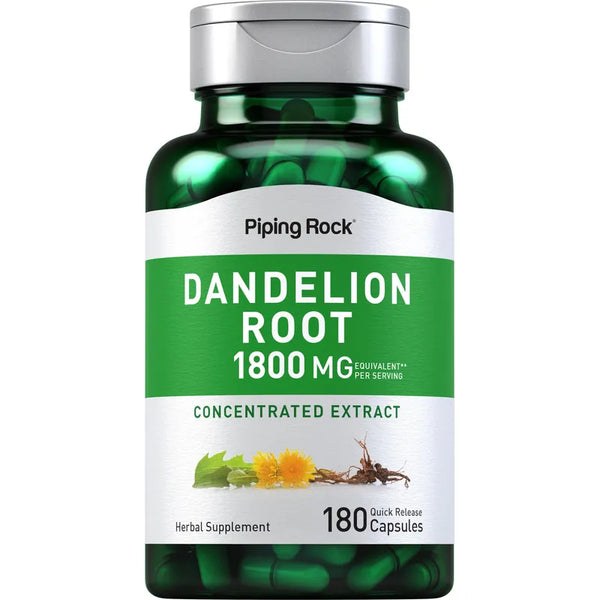 Capsulas De Raiz De Diente De Leon 1800 Mg Suplemento Herbario Sin Gluten