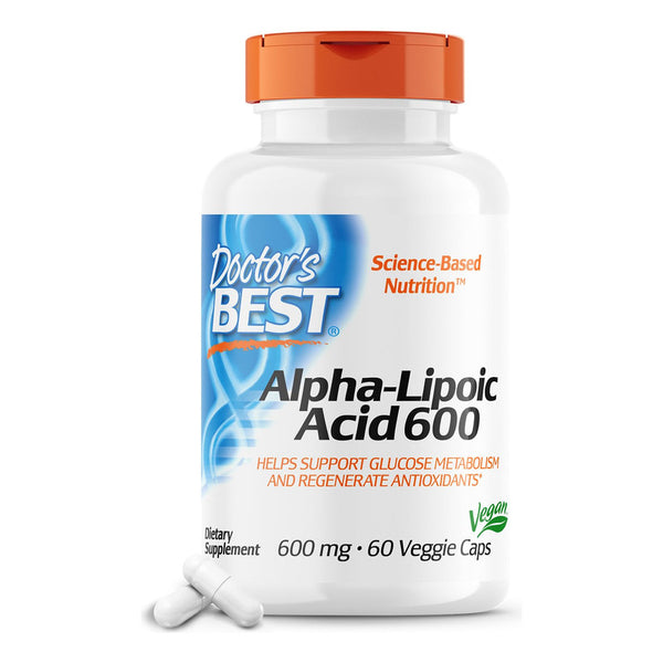 Acido Lipoico Doctor Best 0.6 Gramos 60 Capsulas Veganas