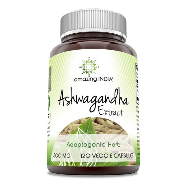 Ashwagandha Cápsulas Vegetales 500 Mg 120 Unidades Suplemento Natural