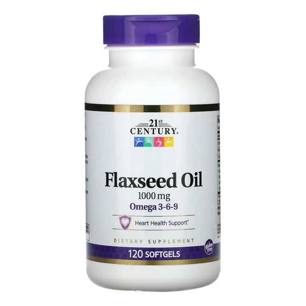 Aceite De Linaza 1000 Mg 120 Capsulas Naturales Corazon Saludable