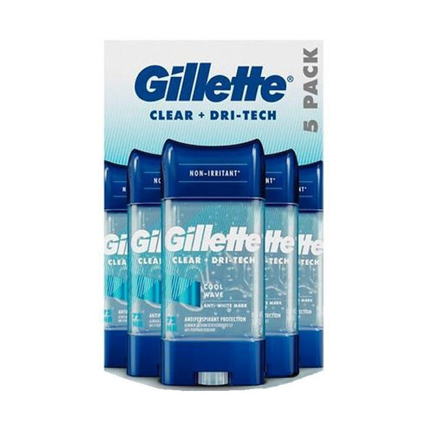 Desodorante Gillette Clear Dri-tech Gel Cool Wave Para Hombre 72 Horas