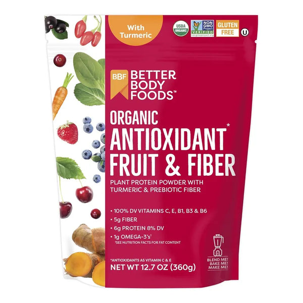 BetterBody Foods Mezcla Orgánica De Superalimentos Antioxidantes Frutas Y Fibra