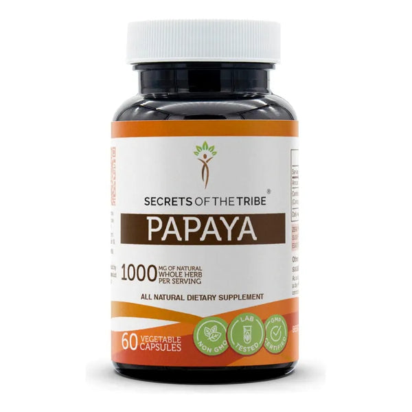 Capsulas De Papaya Hoja Seca 1000 Mg 60 Unidades Beneficio Saludable