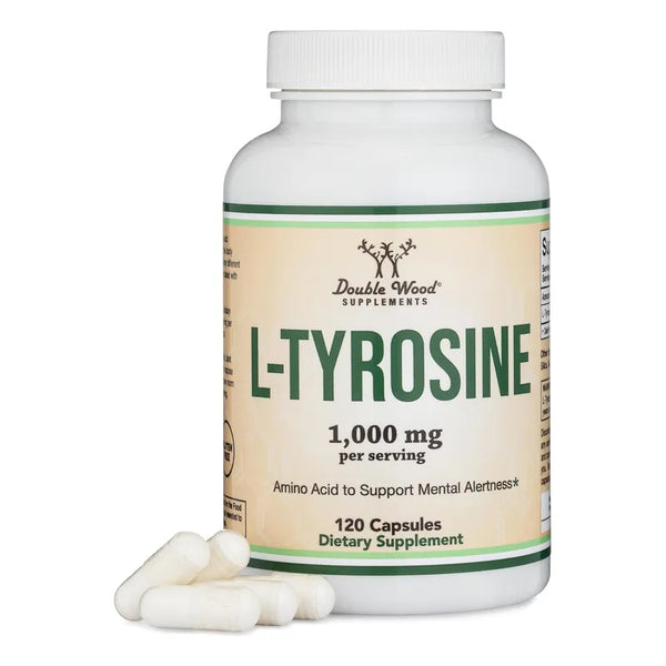 Capsulas De L-Tirosina 1000 Mg Double Wood Suplemento Vegano