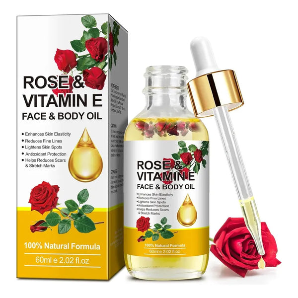 Aceite Corporal Puro De Rosa Y Vitamina E Hidratación Y Anti Envejecimiento