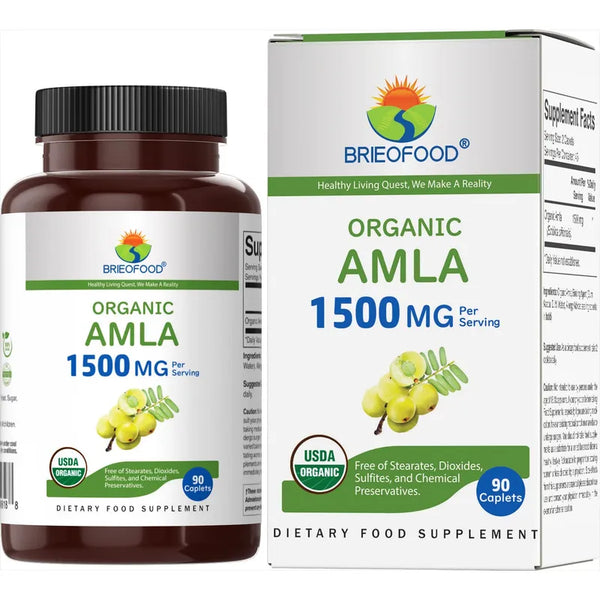 Amla Organica 1500mg Tabletas Vegetarianas Sin Gluten Salud Natural