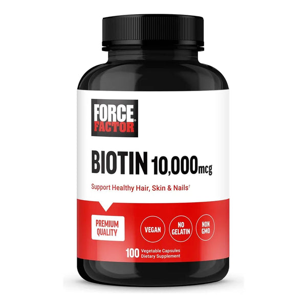 Biotina 10000mcg Para Cabello Piel Y Uñas Suplemento Vegano