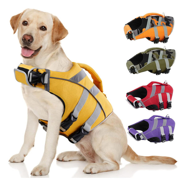 Chaleco Salvavidas Kuoser Para Perros Ajustable Alta Visibilidad