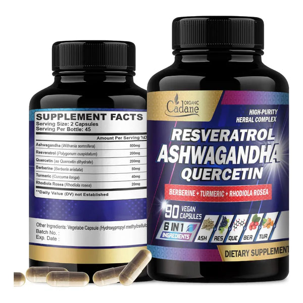 Capsulas Organicas Ashwagandha Con Resveratrol Bienestar Y Energia