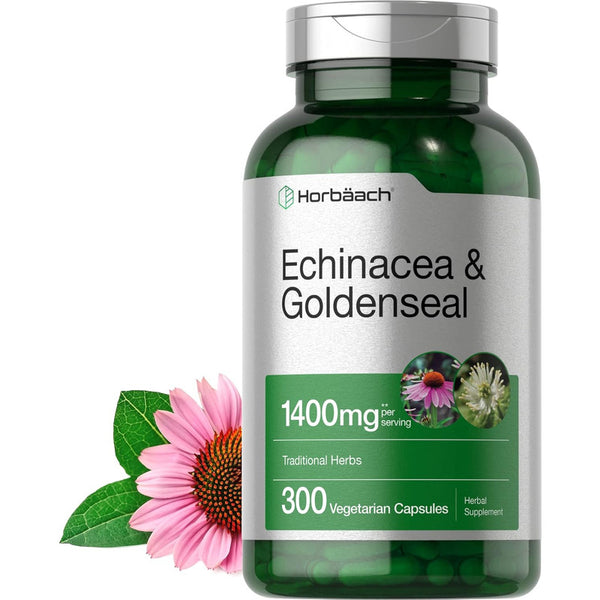 Capsulas Equinacea Horbaach 1400 Mg Extracto Natural 300 Unidades