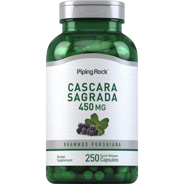 Cápsulas De Cáscara Sagrada 450 Mg Sin Gluten Suplemento Natural