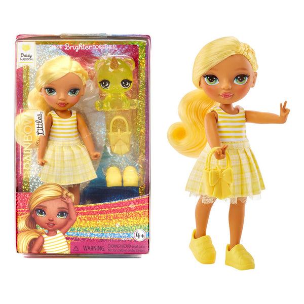 Muñeca Daisy Madison Amarilla 5.5 Pulgadas Con Bolso Y Oso Mágico Juguete Para Niñas 4 A 12 Años