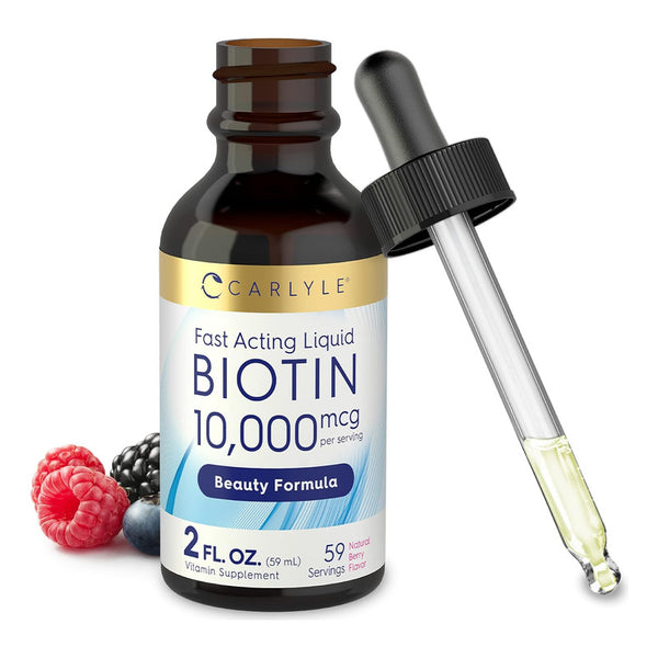 Biotina Liquida 10000 Mcg Extra Fuertes Vegetariano Sin Omg